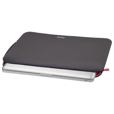 Neoprene Borsa Per Notebook 35,8 Cm (14.1"") Custodia A Tasca Grigio, Rosso - Foto 2