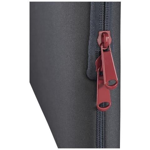 Neoprene Borsa Per Notebook 35,8 Cm (14.1"") Custodia A Tasca Grigio, Rosso - Foto 3