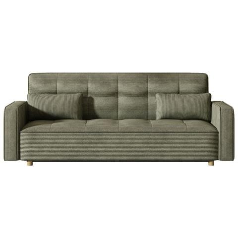 Copenhague Divano Convertibile Scandinavo A 3 Posti In Velluto A Coste Verde - Foto 1