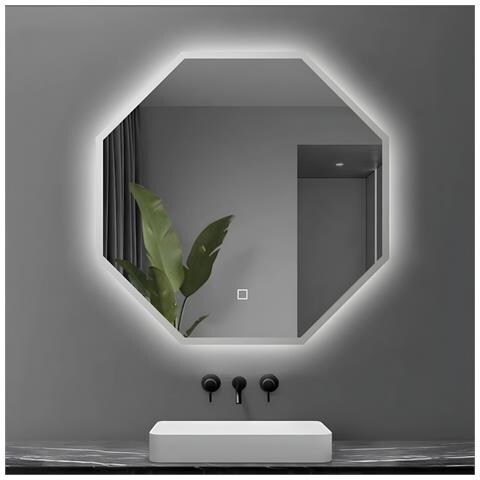 Porta Doccia Scorrevole Slide Per Box Nicchia Due Ante Cristallo Temprato *** Misure : 60x60 Cm, Tonalità : Dimmerabile 2700-4500-6500k - Foto 1