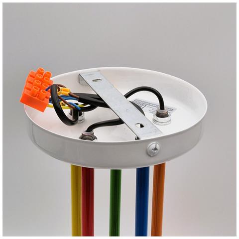 Lampada A Sospensione Damiano - Multicolore - Metallo - 40x59x59 Cm - Foto 8