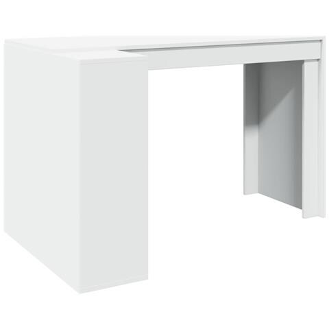 Scrivania Bianca 123,5x73,5x75 Cm In Legno Multistrato - Foto 2