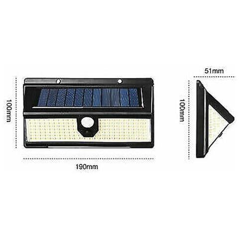 Faretto Solare Esterno 190 Led Smd Luce Di Emergenza Sensore Di Movimento B0519 - Foto 2