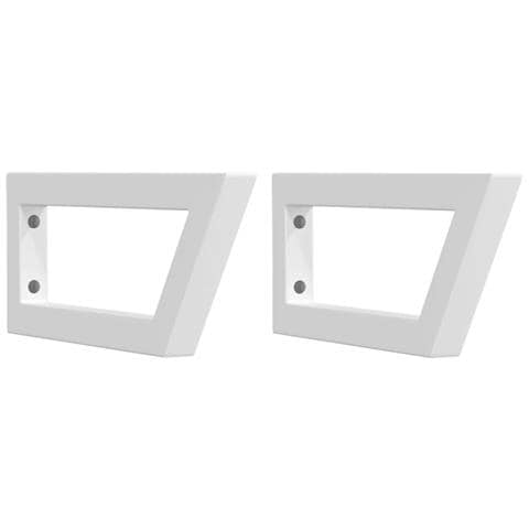 Reggimensole Per Lavabo 2 Pz Bianche Trapezio In Acciaio - Foto 2