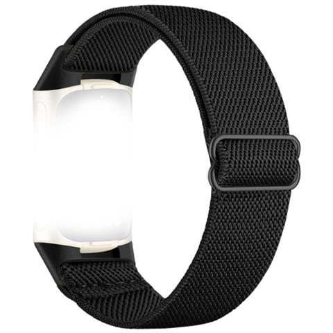 Cinturino In Nylon Resistente Per Fitbit Charge 5/6 - Braccialetto Di Attività Black - Foto 2