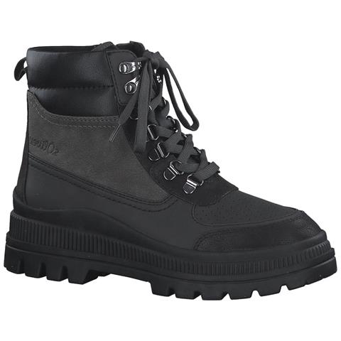 Black Casual Closed Booties Stivaletti Sintetico E Tessile Scarpe Donna Nero Eu 38, 5-25258-29 098 - Foto 2