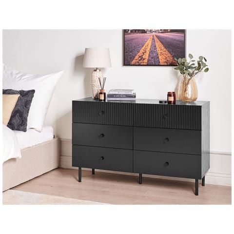 Cassettiera 6 Cassetti Nero Coventry - Foto 1