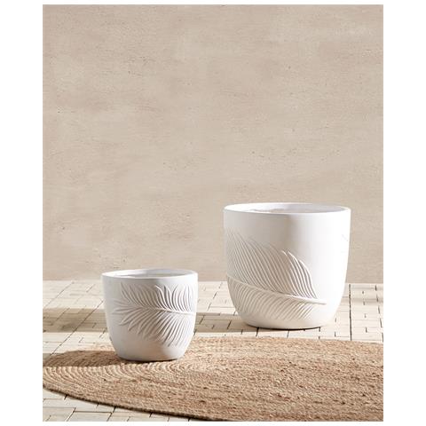 Vaso Per Piante Ftero 42 Cm Bianco Sporco - Foto 1