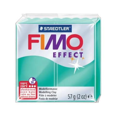 Staedtler - Fimo Effect Soft - Pasta Modellabile Sintetica 57gr - Colore Verde Translucido 504 - Foto 1