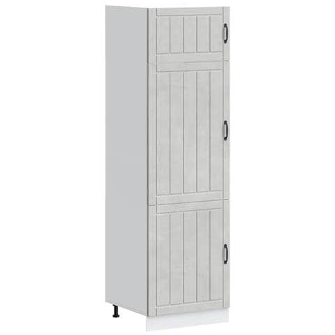 Armadio Da Cucina Lucca Grigio Cemento In Legno Multistrato - Foto 1