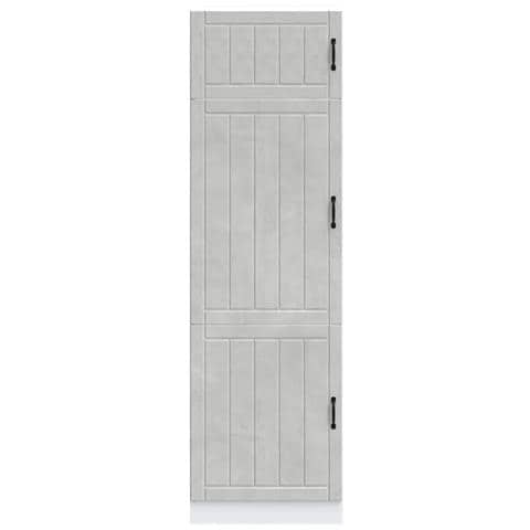 Armadio Da Cucina Lucca Grigio Cemento In Legno Multistrato - Foto 3