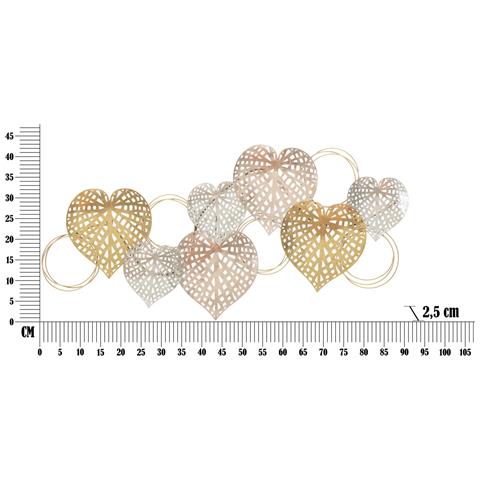 Decorazione In Metallo 3d Cuore 22 - Multicolore - Metallo - 91x2,5x39,5 Cm - Foto 6
