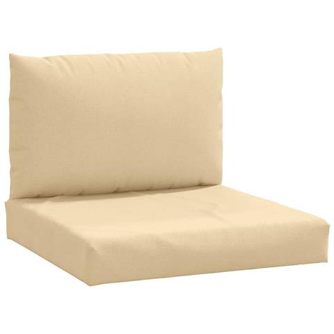 Cuscini Per Pallet 2 Pz Beige Mélange In Tessuto - Foto 1