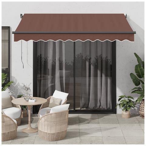 Lusso Casadino -  Tenda Da Sole Retrattile Automatica Marrone 300x250 Cm - Foto 8