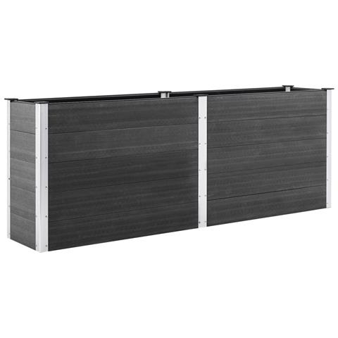 Lusso Casadino - Letto Rialzato Da Giardino 250x100x91 Cm In Wpc Grigio - Foto 1