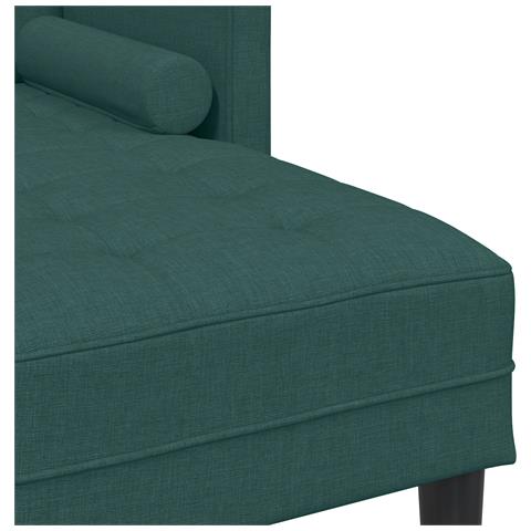 Set di divani 2 pezzi con cuscini in tessuto verde scuro - Foto 9