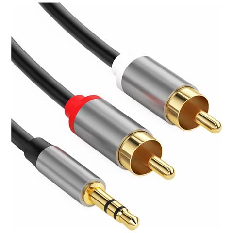 Cavo Da Jack Audio 3,5 Mm A 2 Rca A Doppia Schermatura Da 1,5 M - Foto 1