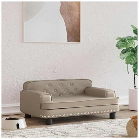 Lettino per Cani Cappuccino 70x45x30 cm in Similpelle - Foto 2