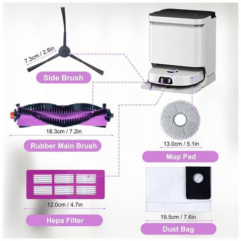 Kit Di Accessori Di Ricambio Per Robot Aspirapolvere J15 Pro Ultra - Foto 2