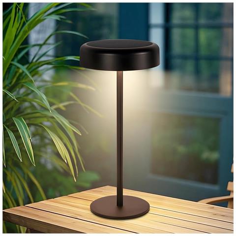 Lampada Da Tavolo A Led Con Dimmer Touch, Nera, Batteria Da 3600 Mah E Funzione Di Ricarica Usb - Foto 2