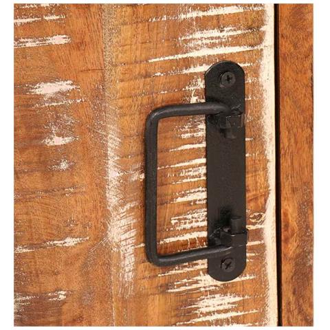 Comodino Marrone 35 x 33 x 48 cm Legno Solido Recuperato - Foto 9