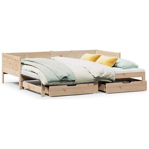 Divano Letto Estraibile con Cassetti senza Materasso 90x190 cm - Foto 1