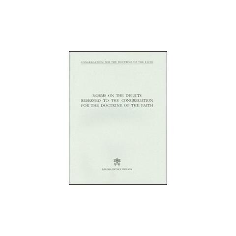 Norms on the delicts reserved to the congregation for the doctrine of the faith - Foto 1