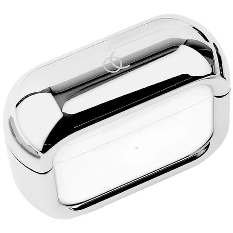 Custodia Per Airpods Pro 1 / 2 In Alluminio Ultra Elegante E Resistente, Argento - Foto 4
