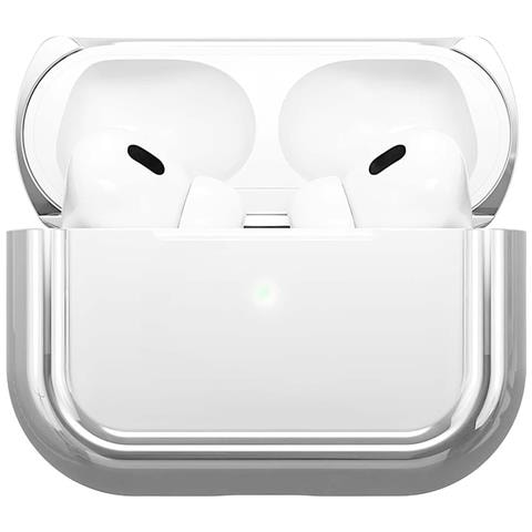 Custodia Per Airpods Pro 1 / 2 In Alluminio Ultra Elegante E Resistente, Argento - Foto 1