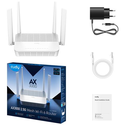 WR3000P router wireless 2.5 Gigabit Ethernet Dual-band (2.4 GHz / 5 GHz) Bianco - Foto 2
