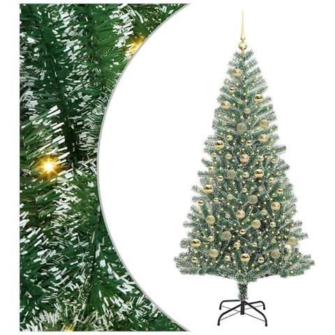 Albero di Natale Artificiale Imbiancato con Luci LED 210 cm - Foto 1