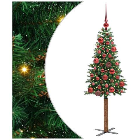 Albero di Natale snodato con 150 LED con supporto Verde 150 cm - Foto 1