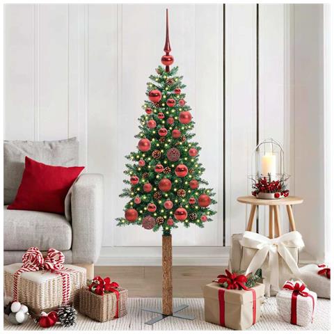 Albero di Natale snodato con 150 LED con supporto Verde 150 cm - Foto 2