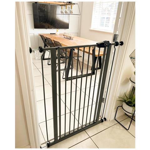 Bettacare Cancelletto Child & Pet Per Bambini E Animali, 75cm - 83cm, Grigio Ardesia, Cancelletto Extra Alto Con Un'altezza Di 104cm - Foto 2