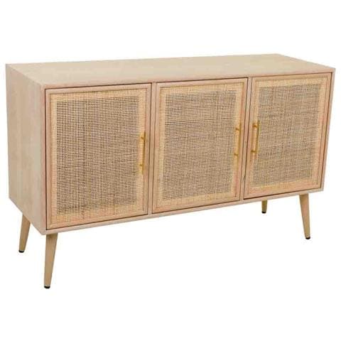 Credenza In Legno E Rete Marrone 120x41,5x71h - Foto 1