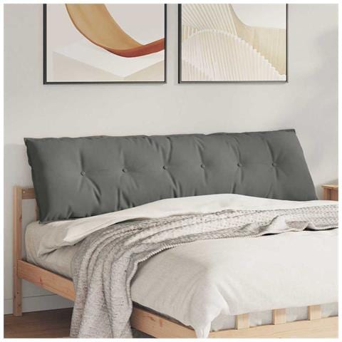 Cuscino per Schiena Grigio scuro 180 x 50 cm - Foto 2