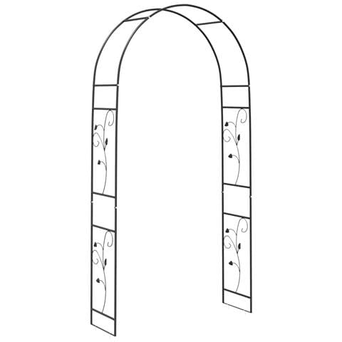 Arco da Giardino Floreale Nero 115 x 37 x 231 cm - Foto 1