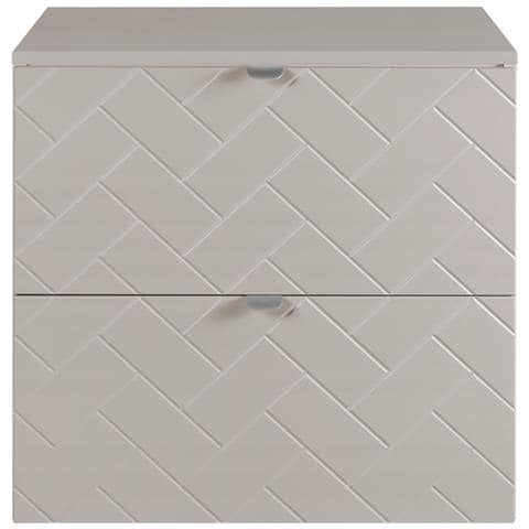 | Mobiletto 80 cm - Beige Mat - Mobili da bagno - Mobili da bagno - Sottolavabo - Piano d'appoggio - Libreria beige - Foto 8