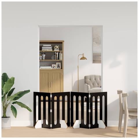 Recinto pieghevole per animali 4 pcs Rovere Nero - Foto 2