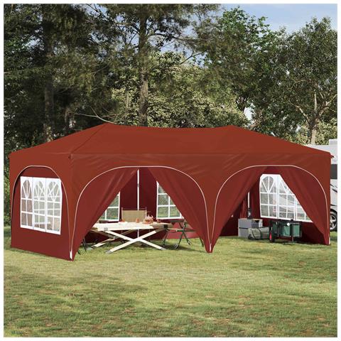 Tenda per feste a pop-up 575 x 288 x 245 cm Terracotta - Foto 2