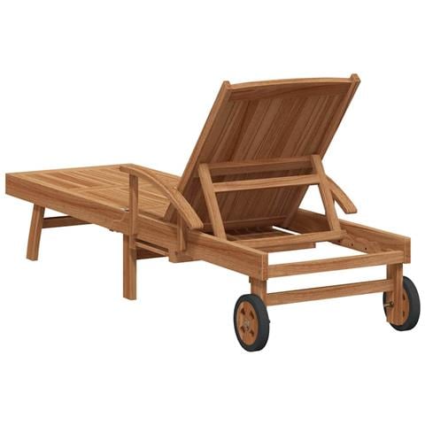 Lettino prendisole 1-persona 2 pcs Marrone Legno di teak solido - Foto 9