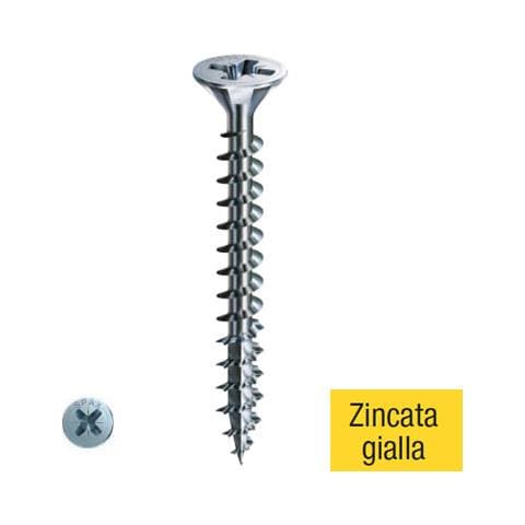 Viti Tsp Testa Svasata Piana A Croce Pozidriv Zincata Gialla Diametro 2,5 Mm Lunghezza 25 Mm Confezione Da 1.000 Pz - Foto 1