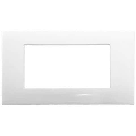1 Placca Muro Electrowatt Cornice Tipo 7 A 4 Moduli Uscite Bianca - Foto 1