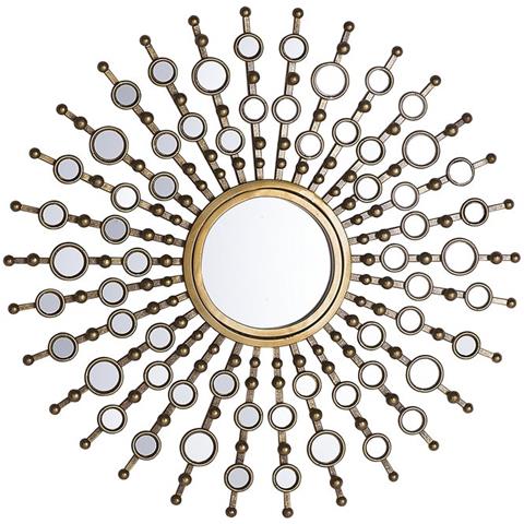 Specchio Da Parete Dorato Ø70 Cm Blois - Foto 1