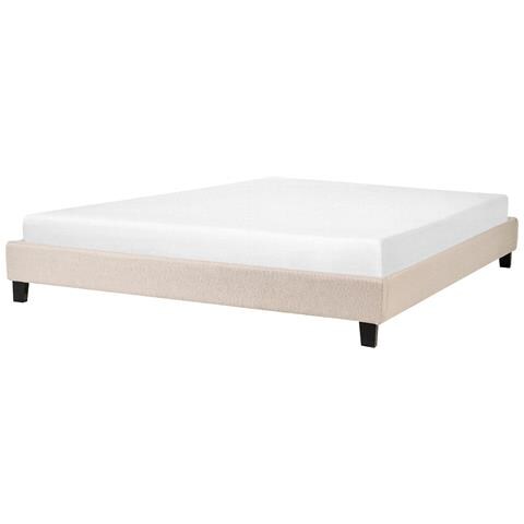 Letto Imbottito Beige Con Telaio 180 X 200 Cm Roanne - Foto 24