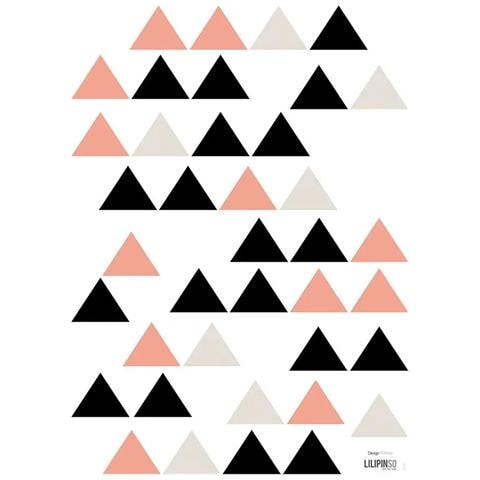 Adesivo Murale Lilipinso A3 Triangoli Nero Beige Corallo - Foto 2