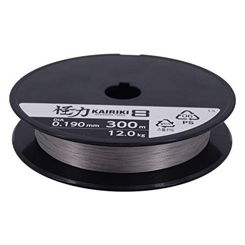 Kairiki 8, 300 Meter, Grigio Chiaro, 0.230mm / 22.5kg, Filo Da Pesca Intrecciato, 59wpla68r17 - Foto 4
