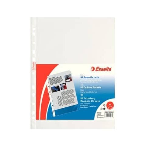 Buste A Perforazione Universale Lisce Esselte De Luxe Pp Lucido 21x29,7 Cm Conf. 50 - 395009300 - Foto 1