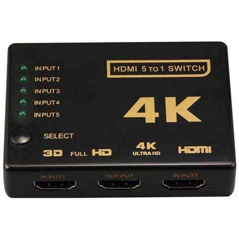 Switch Hdmi 5x1 - 4k / 3d Con Telecomando - Foto 1