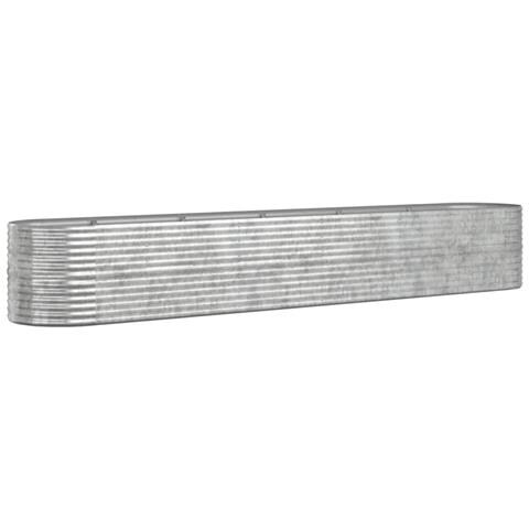 Letto Giardino Acciaio Verniciato a Polvere 440x80x68cm Argento - Foto 1